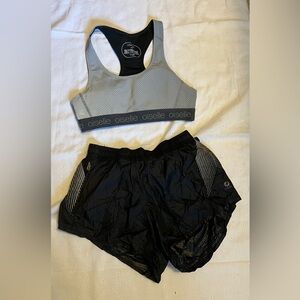 Oiselle Women's Reflective Bra and Hole Punch Short BUNDLE